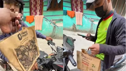 हैदराबाद के एक लड़के ने दिवाली पर डिलीवरी एजेंट्स को मिठाई तोहफे में दी।