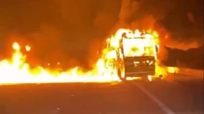 Bus catches Fire File Photo