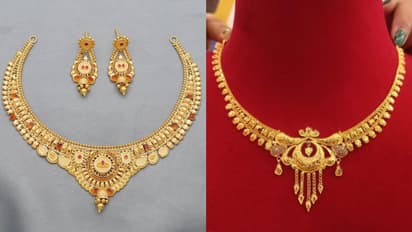 gold plated necklace set