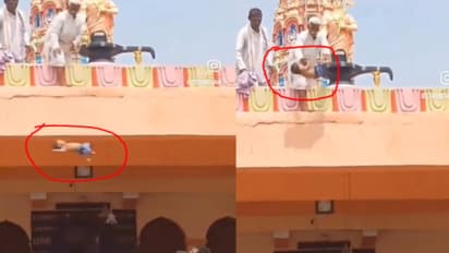 child faith or superstition throwing baby