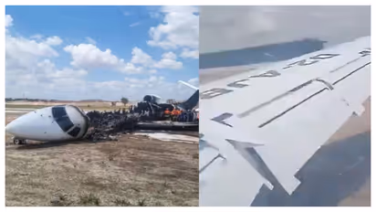 Plane Crash: मंत्री को ले जा रहे विमान में लैंडिंग के वक्त लगी भीषण आग, वीडियो वायरल