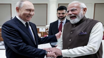 Vladimir Putin with Modi