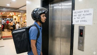 डिलीवरी एजेंटों के लिए लिफ्ट की बंद