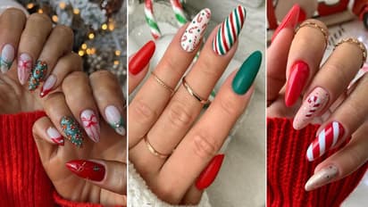 क्रिसमस-न्यूईयर के लिए नेल आर्ट
