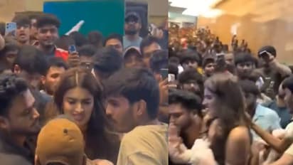 nidhhi agerwal mobbed by crowd