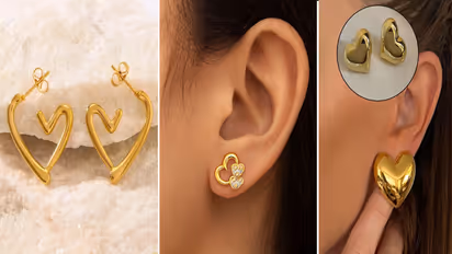 स्टड इयररिंग हार्ट टॉप्स