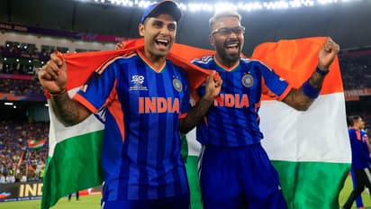 Team india T20 World cup 2026 winning moment photo