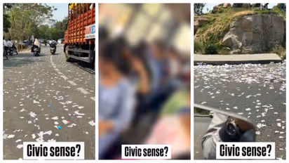 Viral Video: स्कूल बस से कचरा फेंक रहे थे बच्चे, बाइकर ने बीच सड़क रोककर सिखाया सबक