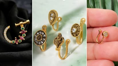 0.5 ग्राम गोल्ड में नोज पिन डिजाइन