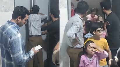 greater noida himalaya pride society kanjak pooja lift incident children trapped Video viral