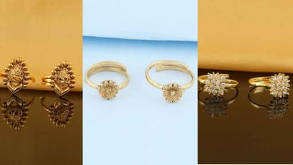 south indian brass toe ring designs