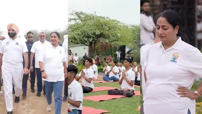 Delhi CM Rekha Gupta Joins Hundreds of Yoga Enthusiasts at Neeli Jheel on International Yoga Day