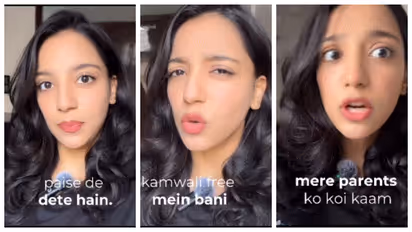 Woman working from home complains