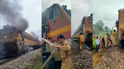 bareilly kasganj passenger train engine fire video budaun