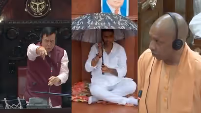 SP MLA Sachin Yadav Suspended from UP Assembly After Protest With CM Yogis Photo During Monsoon Session