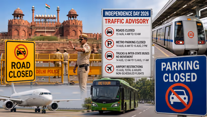 Delhi Independence Day 2026 Traffic Metro Parking Road Closures and Airport Restrictions on August 15