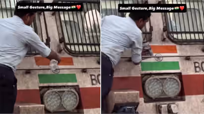 Viral Video : इंजिनावर धुळीचा थर, पण तिरंगा स्वच्छ; रेल्वे कर्मचाऱ्याच्या कृतीने जिंकली देशवासीयांची मनं (Watch Video)