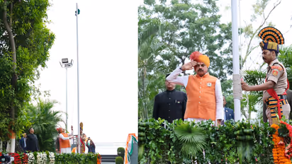 mohan yadav flag hoisting