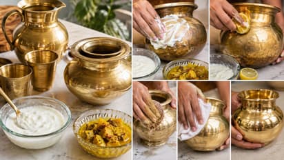 brass utensils shine naturally