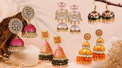 Meenakari Jhumka Designs