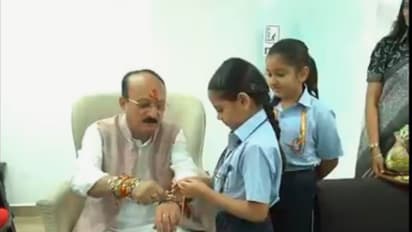 Raksha Bandhan 2026 Begins In Delhi As Schoolchildren Tie Rakhis To Minister Ashish Sood
