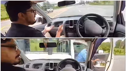 Pakistan में Driverless Car का अनोखा जुगाड़, Demo के दौरान पुलिस की गाड़ी में जा भिड़ी कार