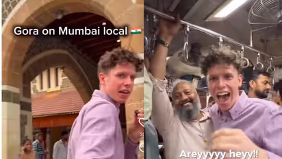 Mumbai Local Train: परदेशी पाहुण्याने पहिल्यांदाच केली मुंबई लोकलची सफर, व्हिडिओ व्हायरल