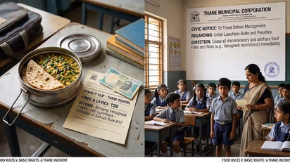 Thane School Fine : डब्यात मेथीची भाजी आणली म्हणून विद्यार्थ्याला ५० रुपयांचा दंड, शाळेला नोटीस