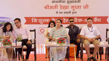 Rekha Gupta inaugurate free health checkup camp Haiderpur Ayurvedic hospital