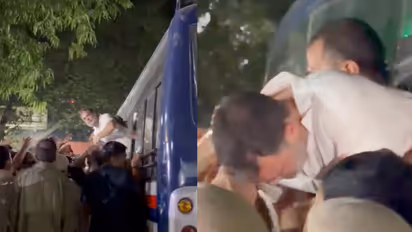 sir protest rahul gandhi detained election commission 100 metre