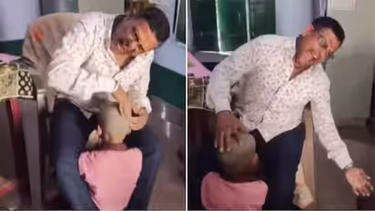 UP teacher plays 'tabla' on child's head, laughs