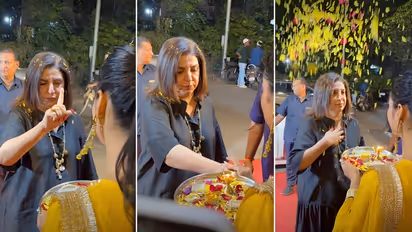 Farah Khan Viral Video : कपाळावर नाही, हातावर लावा! फराह खानच्या 'त्या' कृतीवर सोशल मीडियात चर्चा