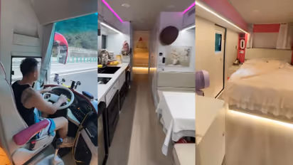 Viral Video: चिनी जोडप्याने १२ मीटरच्या बसला बनवलं 2BHK घर, पाहा व्हिडिओ