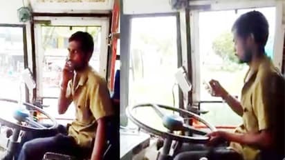 பேருந்து ஓட்டும்போது செல்போலின் பேசிய ஓட்டுநருக்கு ஆறு மாதங்கள் பேருந்து ஓட்ட தடை - போக்குவரத்து அலுவலர் ஆக்ஷ்ன்…