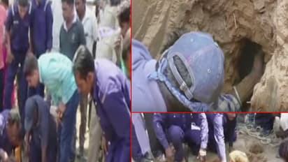 (ವಿಡಿಯೋ) ಕೊಳವೆಬಾವಿಯಲ್ಲಿ ಬಿದ್ದಿದ್ದ ಮಗುವಿನ ರಕ್ಷಣೆ