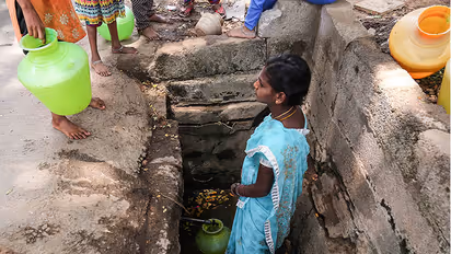 Shanthi Nagar residents drink water from this dirty pit, courtesy BBMP