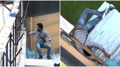 கொடுமை தாங்க முடியாமல்... சுவர் ஏறி தப்பித்து ஓடும் பரணி...