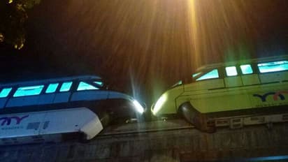 മുംബൈ മോണോ റെയിലിൽ രണ്ട് ട്രെയിനുകൾ ഒരേ ട്രാക്കിൽ മുഖാമുഖം