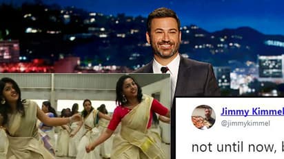 Popular American TV host Jimmy Kimmel retweets Mohanlal's Jimikki Kammal