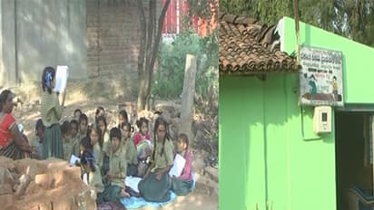 ಸರಕಾರಿ ಶಾಲೆಯಾದರೂ ಬಯಲಲ್ಲಿ ಕೂತು ಪಾಠ; ಶಿಕ್ಷಣ ಸಚಿವರೇ, ಇತ್ತ ಗಮನ ಹರಿಸುವಿರಾ?