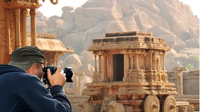 Unless you have permission, you can't use camera in Hampi!