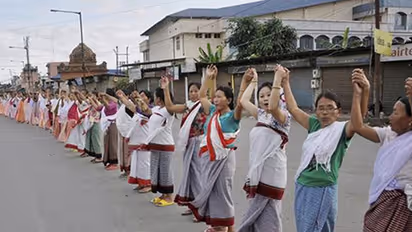 Manipur residents stage protest opposing Citizenship Amendment Bill