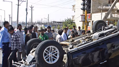 Banjara Hills: Engineering student killed as car flips over in high-speed crash (video)