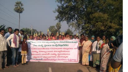 పెట్రోలు పోసుకున్న బాధితుడు....చంద్రబాబు ఇంటి వద్ద ఉద్రిక్తత