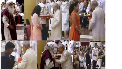 சர்ச்சை சாமியார் ஜக்கி, சோ ராமசாமிக்கு பத்ம விருது - குடியரசு தலைவர் வழங்கினார்