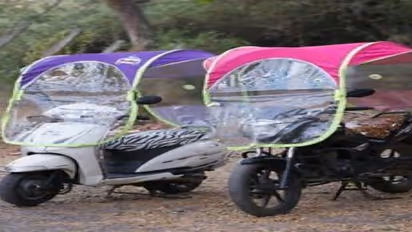 வந்துவிட்டது அசத்தலான இருசக்கர வாகன குடை..! இனி120 டிகிரி ஃபாரன்ஹீட் வெப்பத்தையும் சமாளிக்கலாம்...