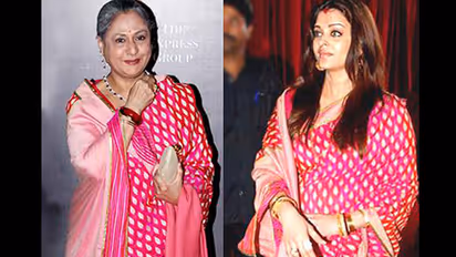 Viral pic! Aishwarya Rai and Jaya Bachchan wearing the same saree