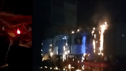 Metro coach catches fire, one hurt