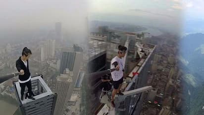 62వ అంతస్తునుంచి అలా పడిపోయాడంతే... (వీడియో)