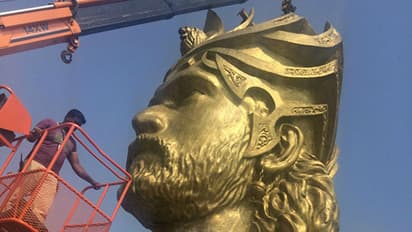 PIC: Huge statue of Balladeva from Baahubali 2